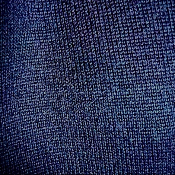 TALBOTS Luxe Navy 100% Merino Wool Cardigan w/ Gold Crest Buttons - Size M - Picture 10 of 10